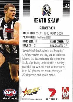 2012 Select AFL Champions #45 Heath Shaw Back